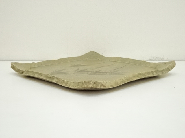 茶道具 音羽山房 番浦史郎造 窯変茶碗 四方桟共箱 共布